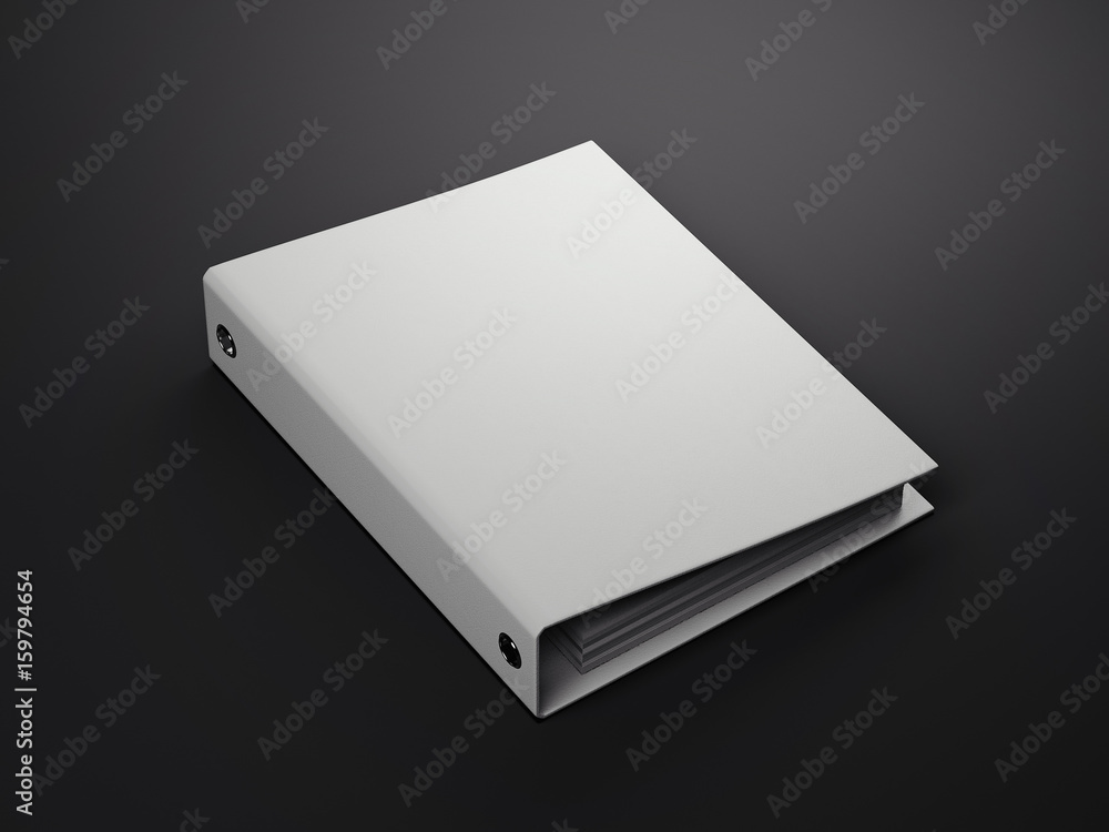 Poster white folder isolated. 3d rendering
