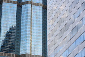 Fototapeta na wymiar glass wall of a skyscraper.