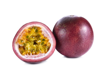 Passion fruit isolated on white background