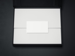 Black box with white wrapping paper. 3d rendering