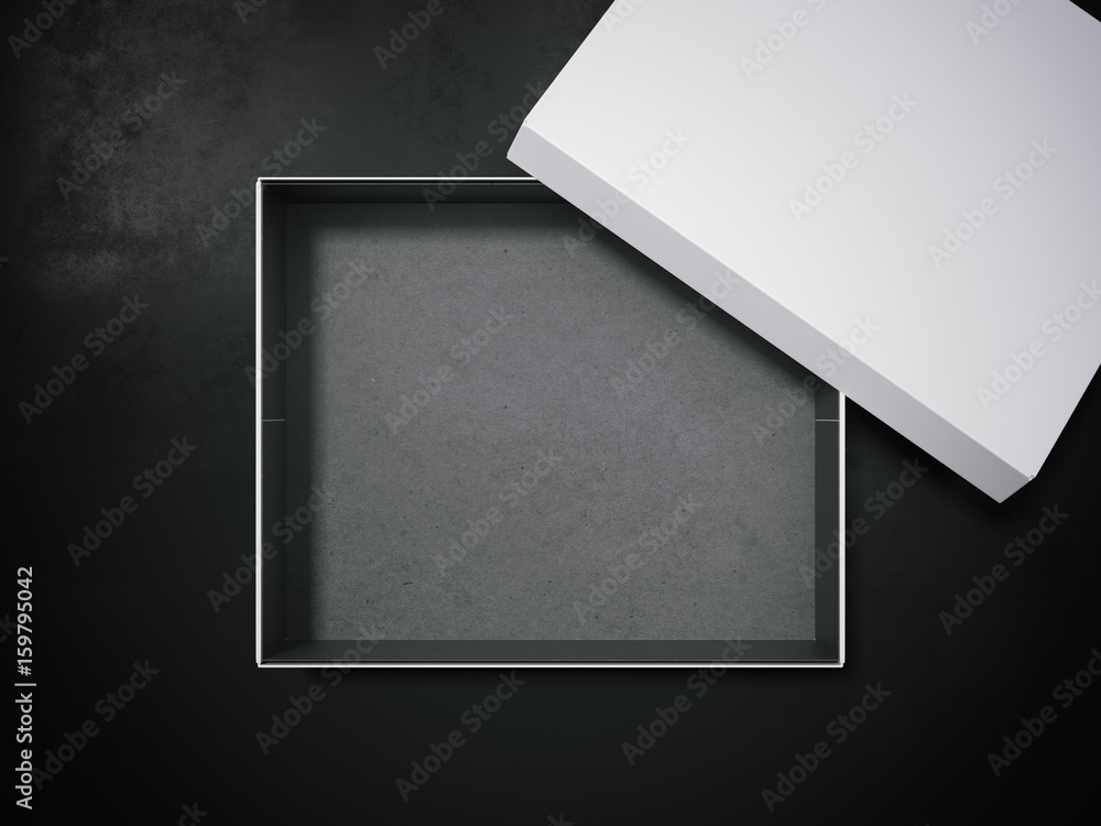 Poster white box. 3d rendering