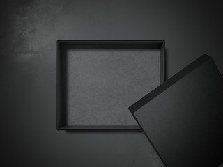 Black box. 3d rendering