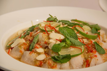 spicy Thai food fish f salad spicy dish