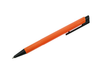 Modern Orange pen isolated on white background and have clipping paths to easy deployment.
