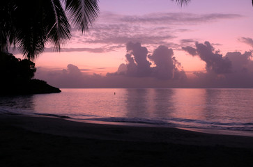 sunset  on Providencia Island Colombia