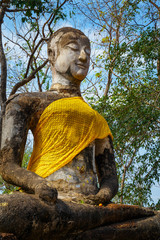 Wat Khao Phanom Phloeng Temple at Si Satchanalai Historical Park, a UNESCO World Heritage Site in Thailand