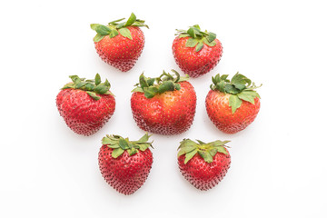 fresh strawberry on white background