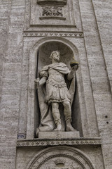 Roman Statue in the Piazza della Rotonda, Rome, Italy