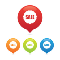 Colorful Round Sale Badge Markers