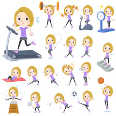 Fototapeta na wymiar blond hair woman Sports & exercise