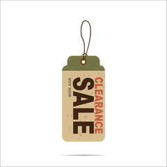 Obraz na płótnie Canvas Vintage Style Sale Tags Design. Discount Sale Paper Label, Tag With Strings. Vector Illustration