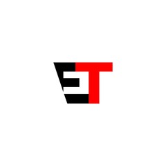letter ET logo vector