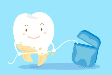 tooth with clean concept