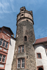 Fototapeta na wymiar The Bergfried of Ronneburg in Wetterau, Hesse, Germany