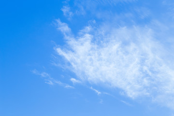 Beautiful sky with white clouds floating