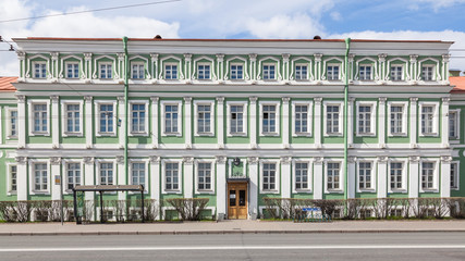 House 11 on the University embankment in St. Petersburg, the former palace of Peter II, Philological faculty