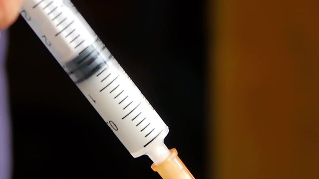 Medical syringe & drug liquid.