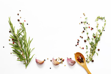 Herbs and spices - background for cooking