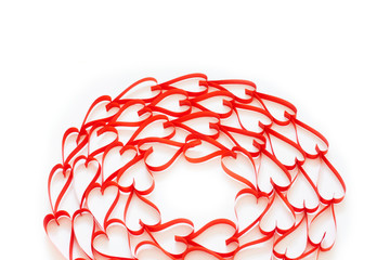 Red heart in the form of a circle.м