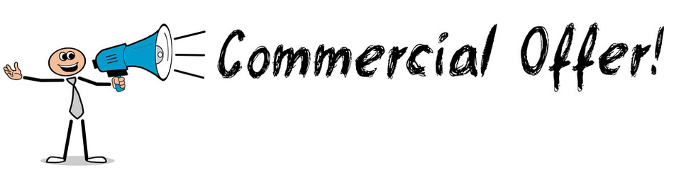 Commercial Offer! Mann mit Megafon