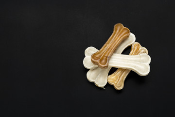 Dried food for dogs or cats. top view