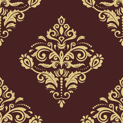 Seamless classic golden pattern. Traditional orient ornament. Classic vintage background