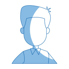 portrait man cartoon business employee character vector illustration