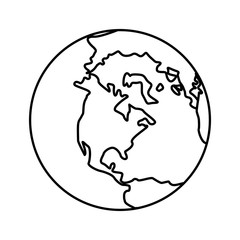 planet icon over white background vector illustration