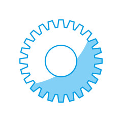 gear wheel icon over white background vector illustration