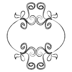 Elegant Victorian style frame vector illustration design