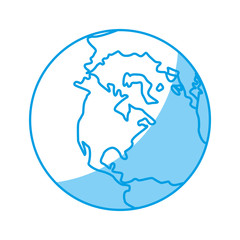 planet icon over white background vector illustration