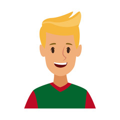 cartoon man character male profile image vector illustration