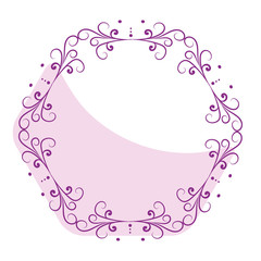 Elegant Victorian style frame vector illustration design