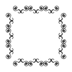 Elegant Victorian style frame vector illustration design