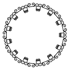 Elegant Victorian style frame vector illustration design