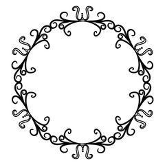 Elegant Victorian style frame vector illustration design