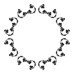 Elegant Victorian style frame vector illustration design