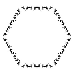 Elegant Victorian style frame vector illustration design