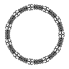 Elegant Victorian style frame vector illustration design