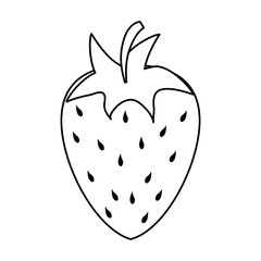 Fototapeta premium Strawberry sweet fruit illustration vector icon design graphic silhouette 