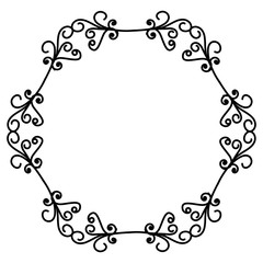 Elegant Victorian style frame vector illustration design