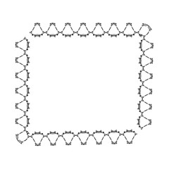 Elegant Victorian style frame vector illustration design