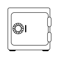 Closed security box icon vector illustration design graphic silhouette 