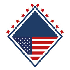 united states of asmerica emblem vector illustration design