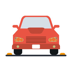 parked car frontview  icon image vector illustration design 