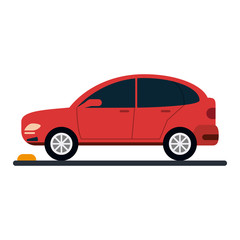Fototapeta na wymiar parked car sideview icon image vector illustration design 