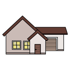 exterior house isolated icon vector illustration design