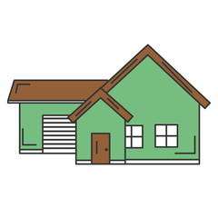 exterior house isolated icon vector illustration design