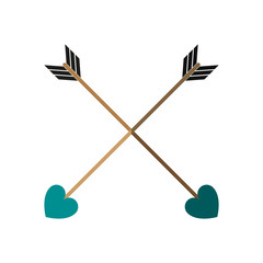 crossed arrows love valentines day related icon icon image vector illustration design 
