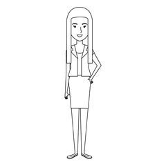 beautiful and young woman character vector illustration design